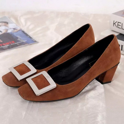 RV Shallow mouth Block heel Shoes Women--044